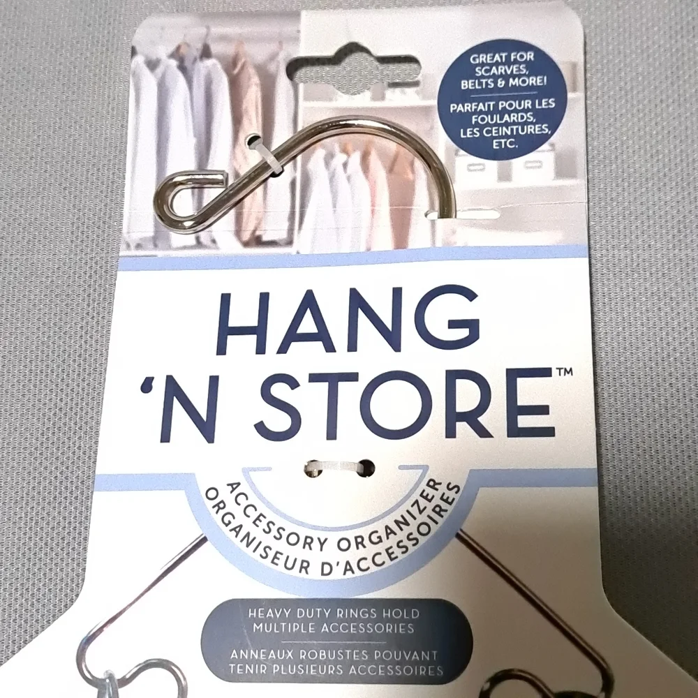 Accessory Organizer Hang Silver Open Ring Purchase Scarves Belts Ties Jewelry‎
